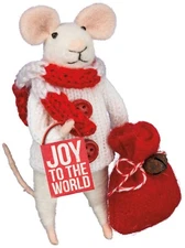 Primitives by Kathy Christmas Mouse Critter with Santa Sack 456093