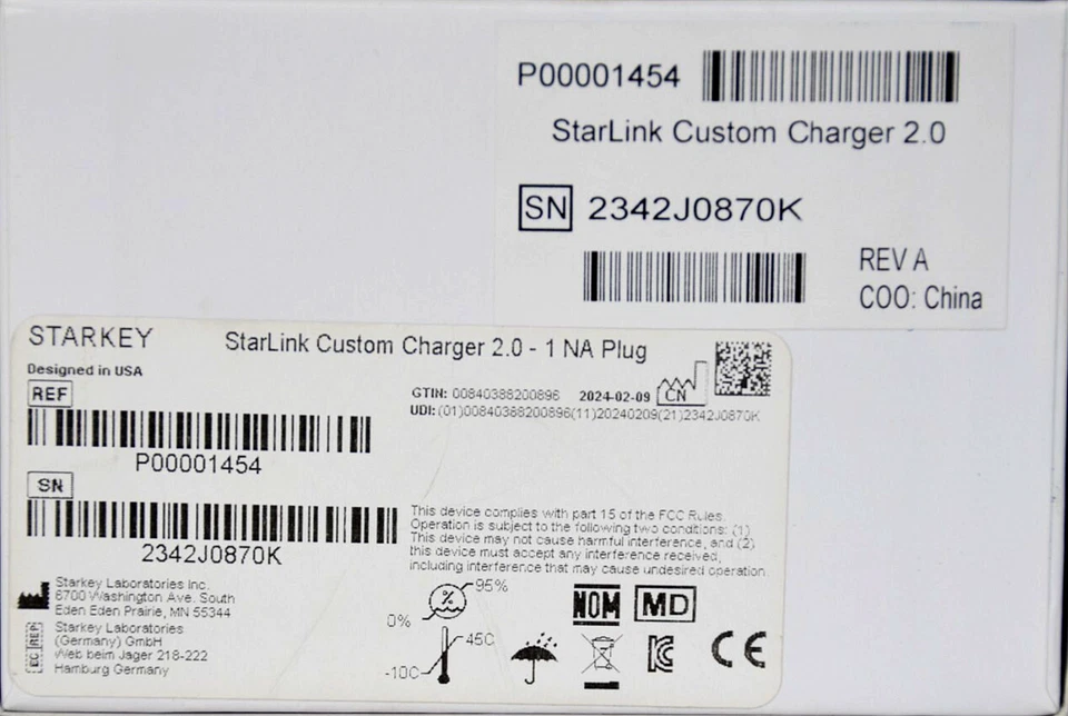 Cargador Personalizado Starkey Genesis AI 24 ITE R Bluetooth Starlink 2.0 XL (Leer) Foto 3 de 4