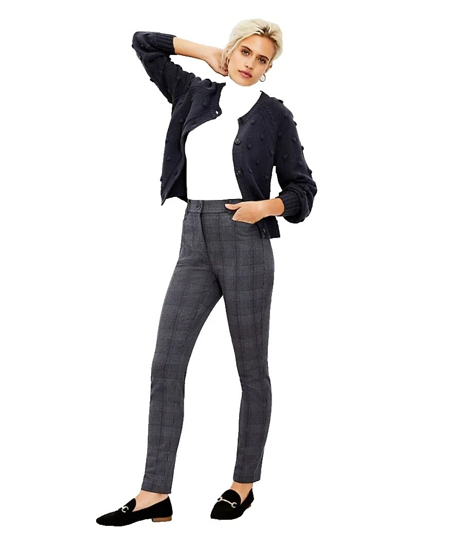 Pantalones de cuadros de algodón Ann Taylor para Mujeres