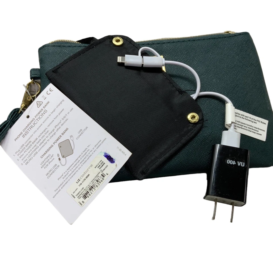 Nueva muñeca de carga para teléfono Liz Claiborne negra protección de datos RFID Foto 2 de 4