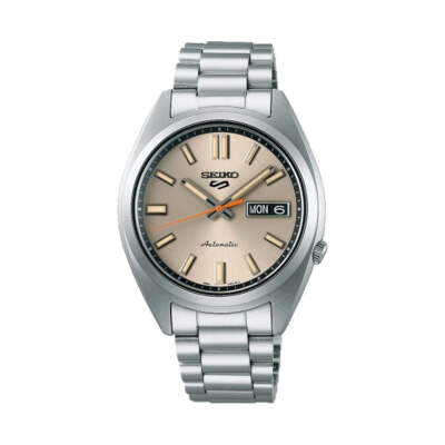 Seiko Sports SRPK91K1 Men's Automatic Watch Beige Dial, Stainless Steel 