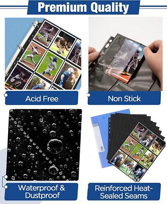 900 Pockets Trading Card Binder Sleeves Double-Sided Card Protectors, 100 Sheets | eBay 900 Pockets Trading Card Binder Sleeves Double-Sided Card Protectors, 100 Sheets | eBay