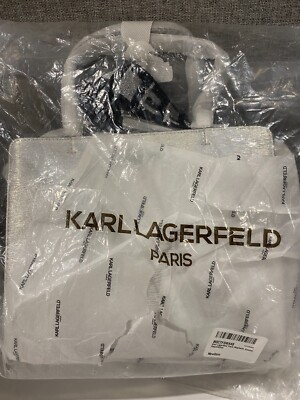 $198 KARL LAGERFELD PARIS Maybelle Satchel (Pearl/Silver) NWT