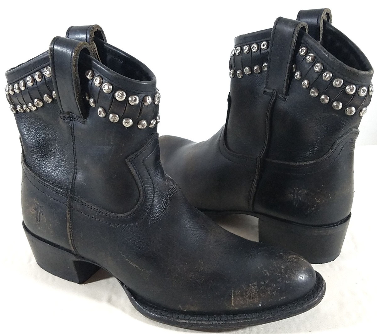 ダイアナ Frye Diana Cut Stud Short Black Booties Size: US 6 Regular (M, B