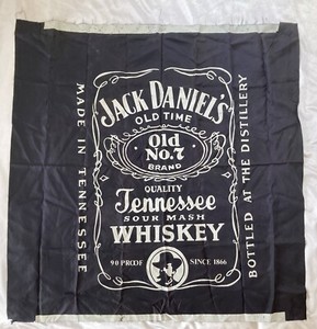 Vintage Jack Daniels cloth advertising Sign Banner 45”x 45” Late 1970’s