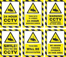 CCTV SURVEILLANCE 24 HOUR OPERATION OPERATE THIEVES PROSECUTE SMILE AREA SIGN