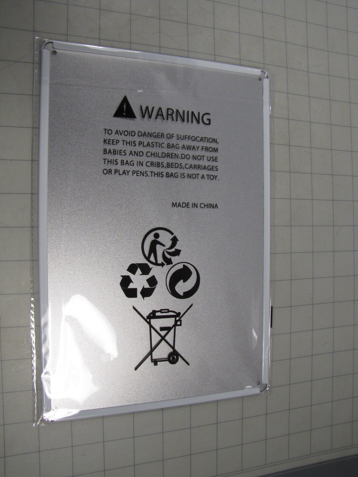 No Standing Any Time Metal Safety Sign 12" x 8" 6809 NEW