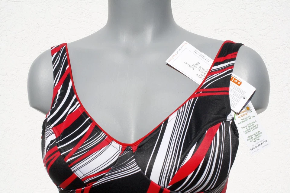 Saison-2023/24 7027C161-052 Solar BÜGEL Badeanzug getreift br. Träger 38 Cup C - Bild 3 von 4