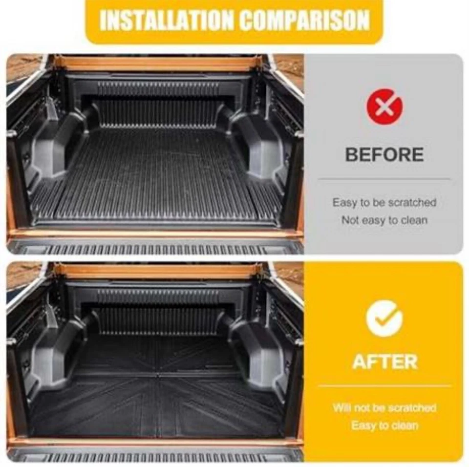 Bed Mat For 2019-2023 Ford Ranger 5ft All Weather Protection Truck Bed Liner - Image 2 of 3