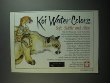 1991 Sakura Koi Watercolors Ad - Koi water colors soft, subtle and alive