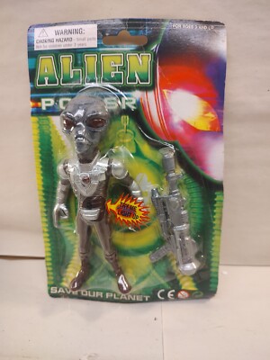 Alien Action Figure with Light and Toy Weapons Alien Power Brown/silver ...