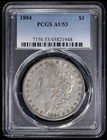1884-P $1 Morgan Silver Dollar PCGS AU 53
