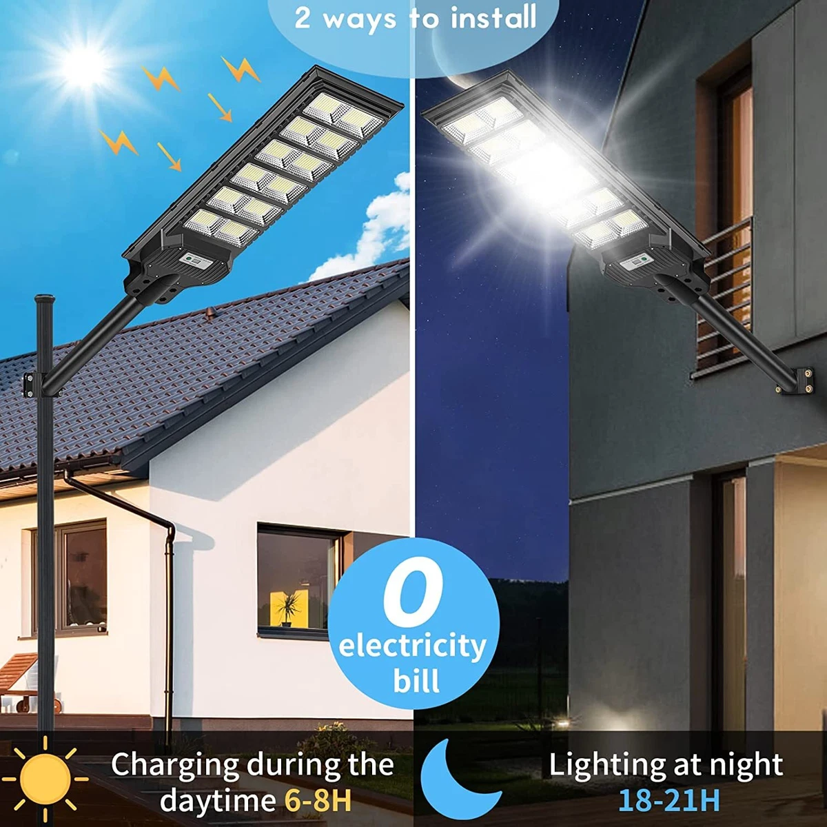600W Solar Street Light Motion Sensor 1200 LED Solar Flood Lights