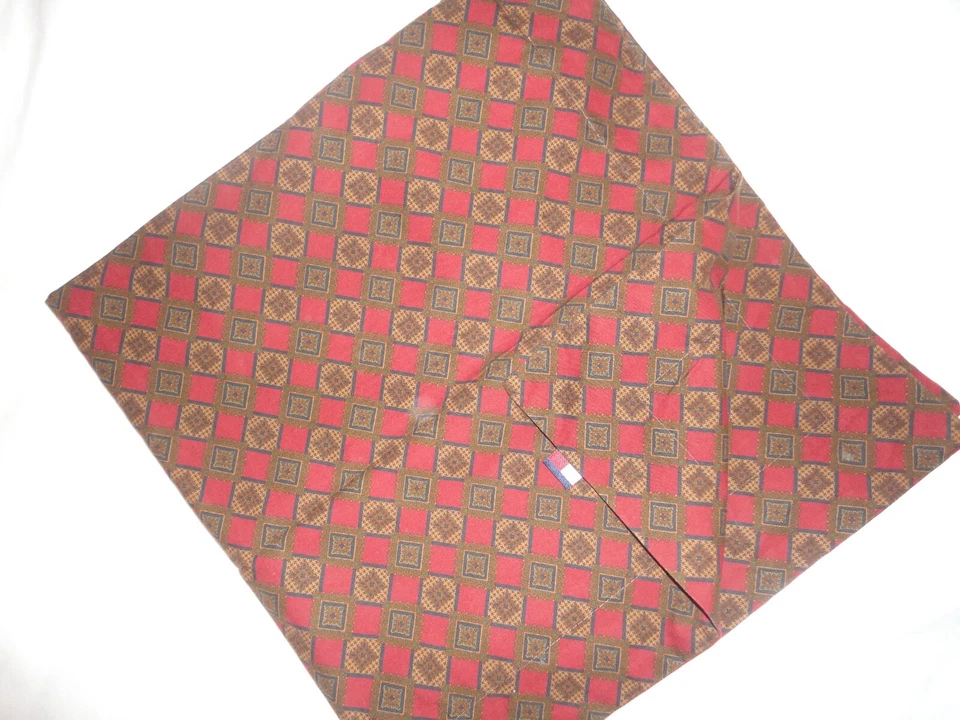 TOMMY HILFIGER FOULARD ROJO VERDE AZUL (1) EURO ALMOHADA FARSA 26 X 26 Foto 3 de 4