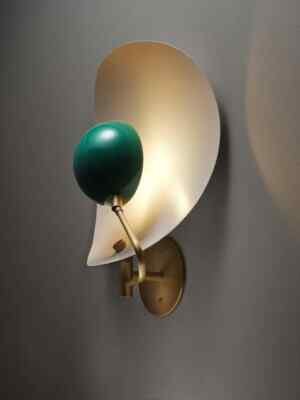 Circle Wall Sconce Brass Sputnik Vintage Stilnovo Modern Italian Bed Room light