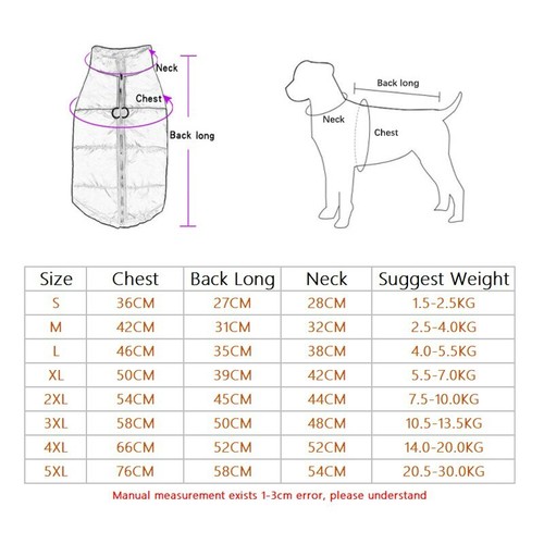 Winter Dog Clothes Warm Cotton Dog's Coat Outdoor Waterproof Jacket Vest Walking - Picture 2 of 20