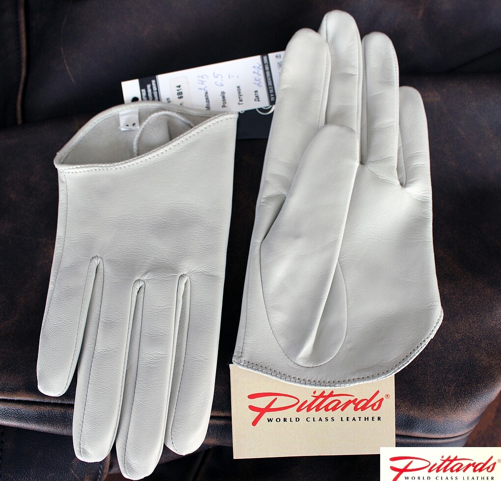BRAND NEW! Elegant Ivory Half Palm Leather Gloves! BRAND NEW