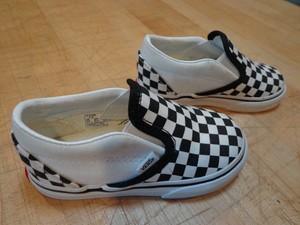 toddler vans checkerboard slip ons