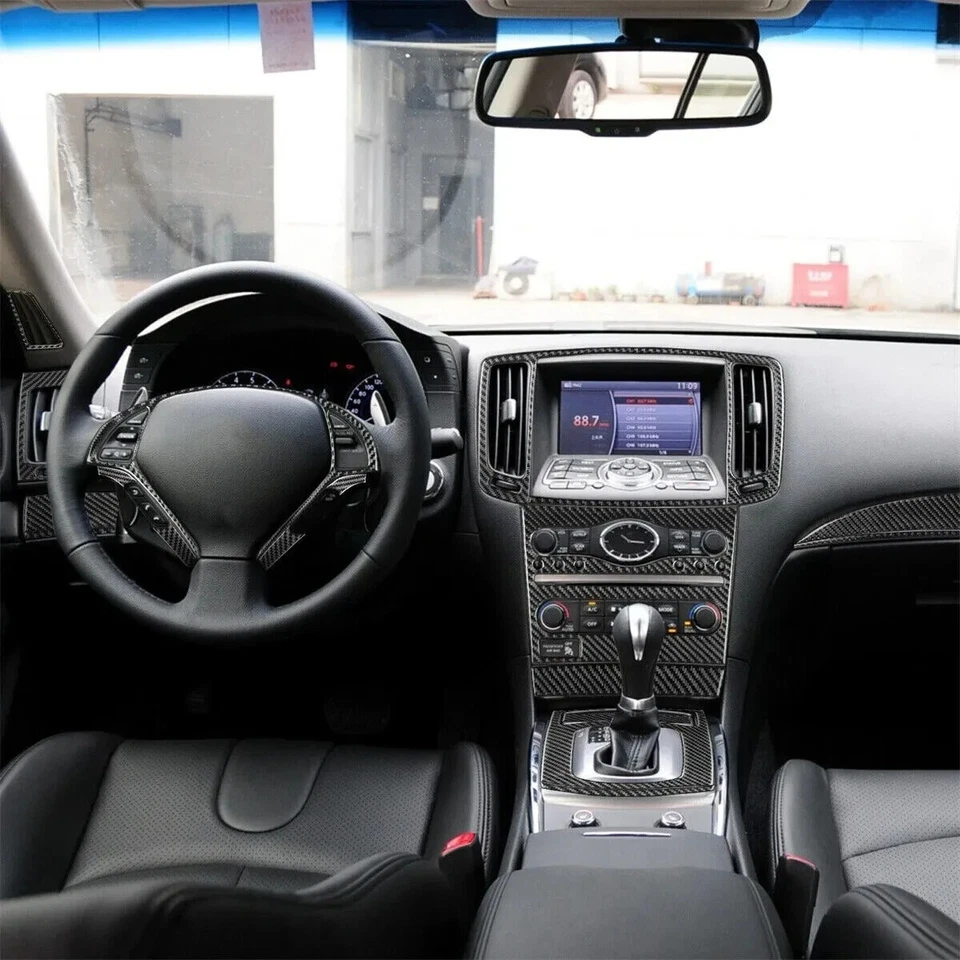 42Pcs Real Carbon Fiber Full Interior Kits Trim For Infiniti G37 Coupe 2010-2013 - Image 2 of 4