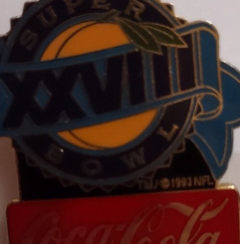 1993 Coca Cola NFL Super Bowl XXVIII Pin - LARGE - Picture 5 of 5