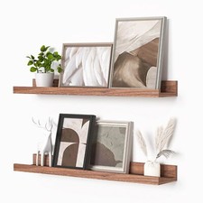 Picture Ledge Shelf, Floating Shelves Set of 2, 24 Inches Picture Shelf for W...
