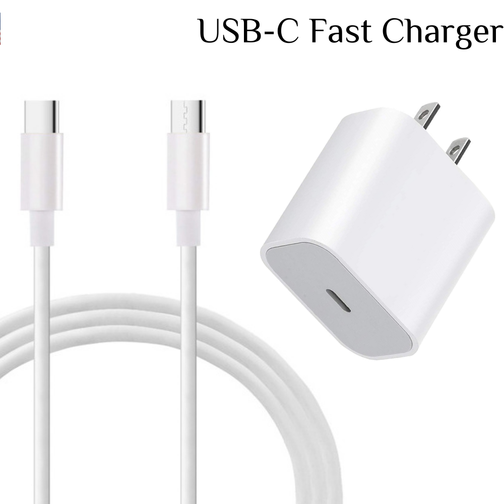 Europe Fast Charger USB C Type C Cable Power Adapter For iPhone 15 iPad  Samsung