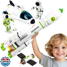 TOY Life Space Toy Rocket Toys for Kid Shuttle with Astronaut Spaceship Plane