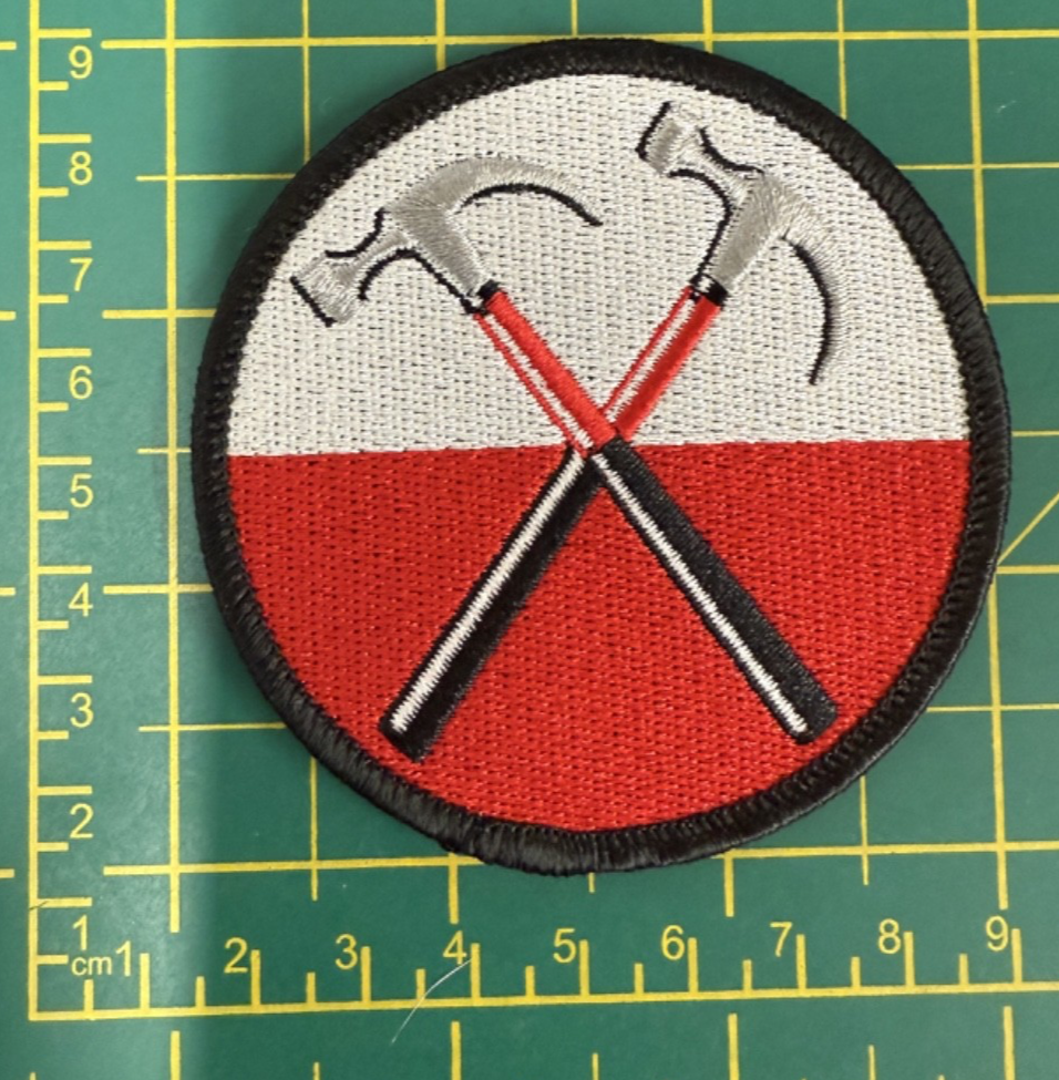 Pink Floyd The Wall Hammers Logo Woven Sew Or Iron Patch Officially Licensed