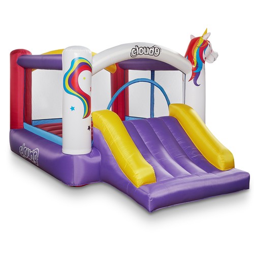 OPEN BOX - Cloud 9 Unicorn Bounce House with Slide and Blower Includes Bag