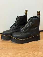 Dr. Martens Sinclair Black Soft Leather Platform Boots With Removable Zipper - 3