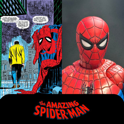 HEAD ONLY John Romita Sr. 80s Spider-Man Mafex Custom Fully Painted 1:12 Scale