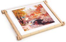 Needlepoint Embroidery Tapestry Scroll Frame Made of Organic Beech, Wooden Cr...