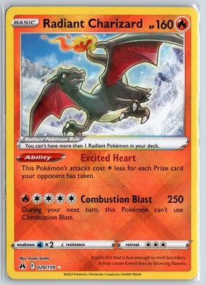 Radiant Charizard Crown Zenith CRZ 020 2023 NM