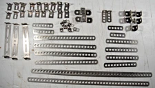ERECTOR Set A C Gilbert c.1948 Mixed FIFTY Pieces STRIPS ANGLES & COUPLINGS