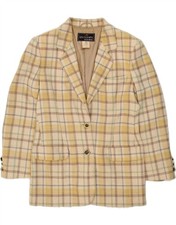 Giacca blazer donna LES COPAINS linea lunga 2 bottoni IT 42 beige medio CE54