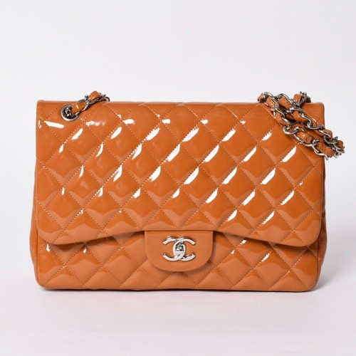 CHANEL Large Matelass 30 W Flap W Chain Shoulder Bag Series 14 Coco Mark Patent