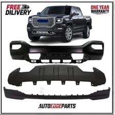 Front Bumper Paintable & Valance Textured Kit For 2016-2018 GMC Sierra 1500