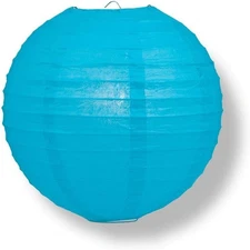 Quasimoon Paperlanternstore Decorative Paper Lantern - (Single, 12-Inch, Turquoi