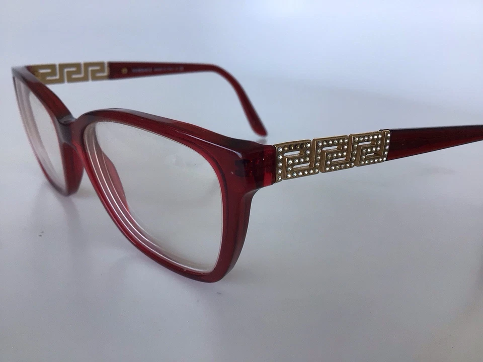 MARCO DE GAFAS VERSACE Damas LOGOTIPO CLAVE GRIEGA/CRISTALES (52-16 140) Foto 3 de 4