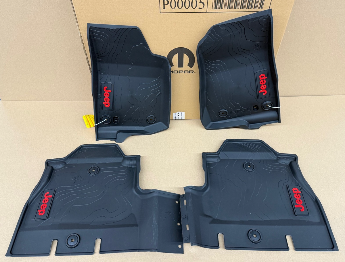 2021-2026 Jeep Wrangler 4-DOOR All Weather Slush Floor Mats Front