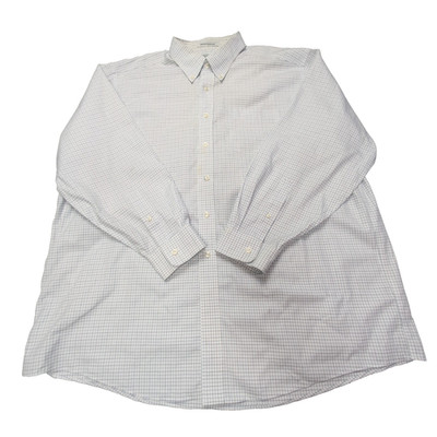 Shirt L.L. Weiße karierte Bohne Gr. XXL #117e
