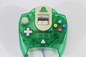 SEGA Dreamcast Controller Clear Green W/ Chu Rocket Sticker OEM HKT-7700 Japan