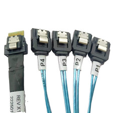 SlimSAS SFF-8654 4i to 4 Port SATA with Latch Breakout Adapter Cable