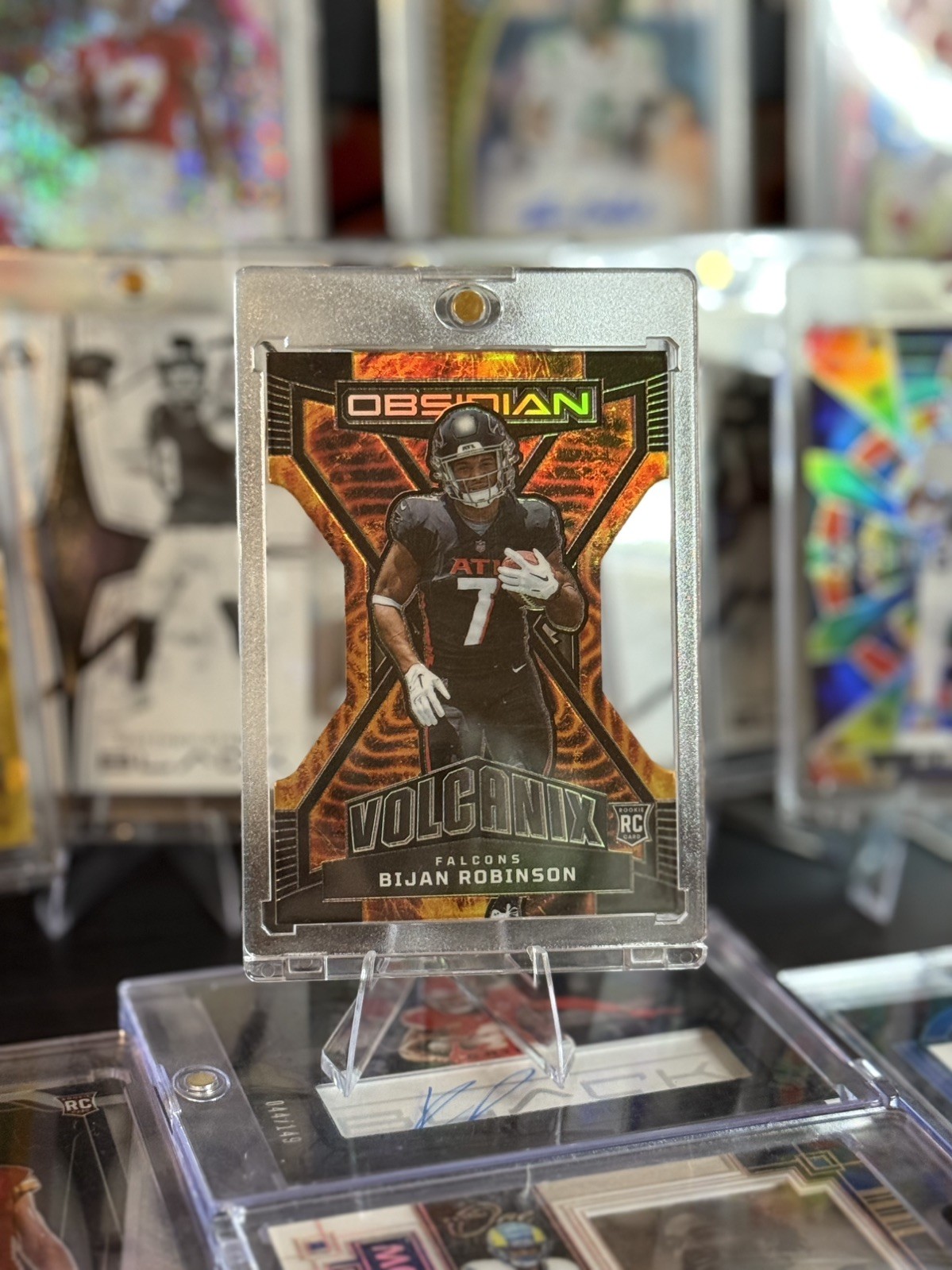 2023 Panini Obsidian Volcanix Bijan Robinson #9 Rookie RC Case Hit 