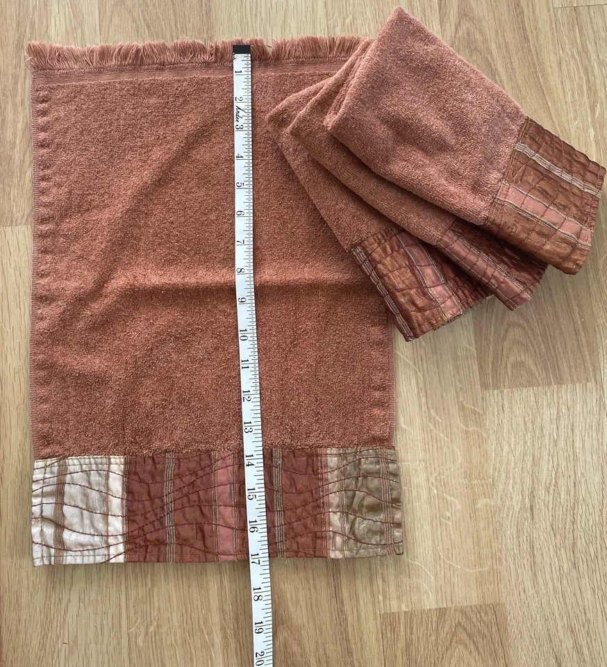 Avanti 7 Piece Towel Set 1 Bath 2 Hand Towels 4 Face Cloths Fall Terra Cotta - Image 3 of 4