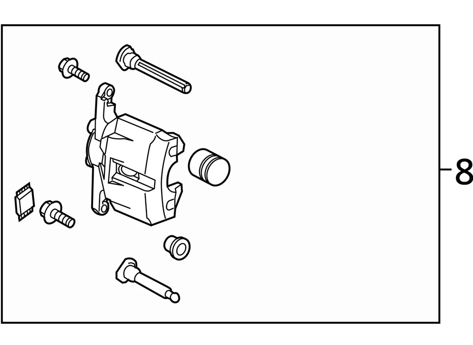 Pinza delantera izquierda conductor BCYA3399ZB compatible con Mazda 3 19-23 tracción delantera 3067954 Foto 4 de 4
