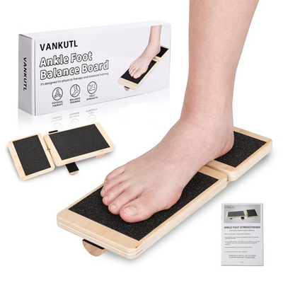 #ad Foot Strengthener Exerciser for Sprained Axis Board Non Slip Wood Wobble Board $18.96