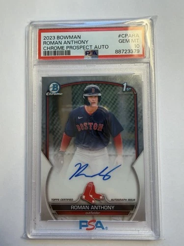 2023 Bowman 1st Roman Anthony Autograph PSA 10