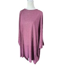 Free People Beach Tunic Dress XS/S Mauve Slub Knit Oversized Boho Cover