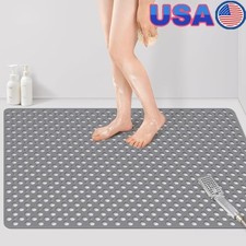 Extra Large Non Slip Shower Mat W/ Powerful Suction Cups Ideal Bath Safety New